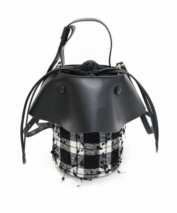フリルツイードチェックバケットBAG [C] | DONOBAN 