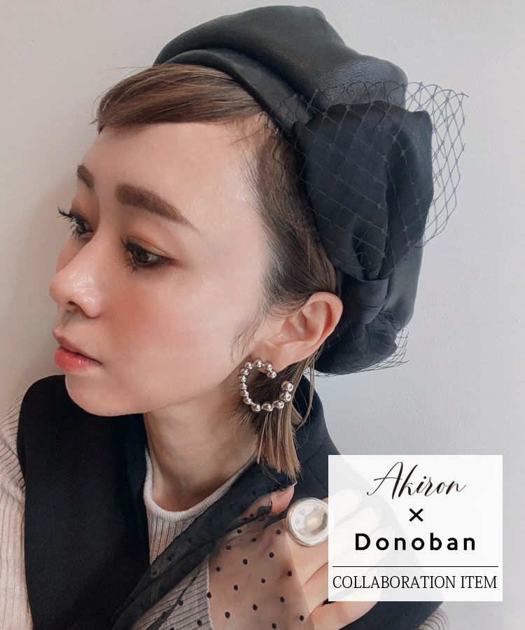 リボンレザーベレー帽 [C] | DONOBAN