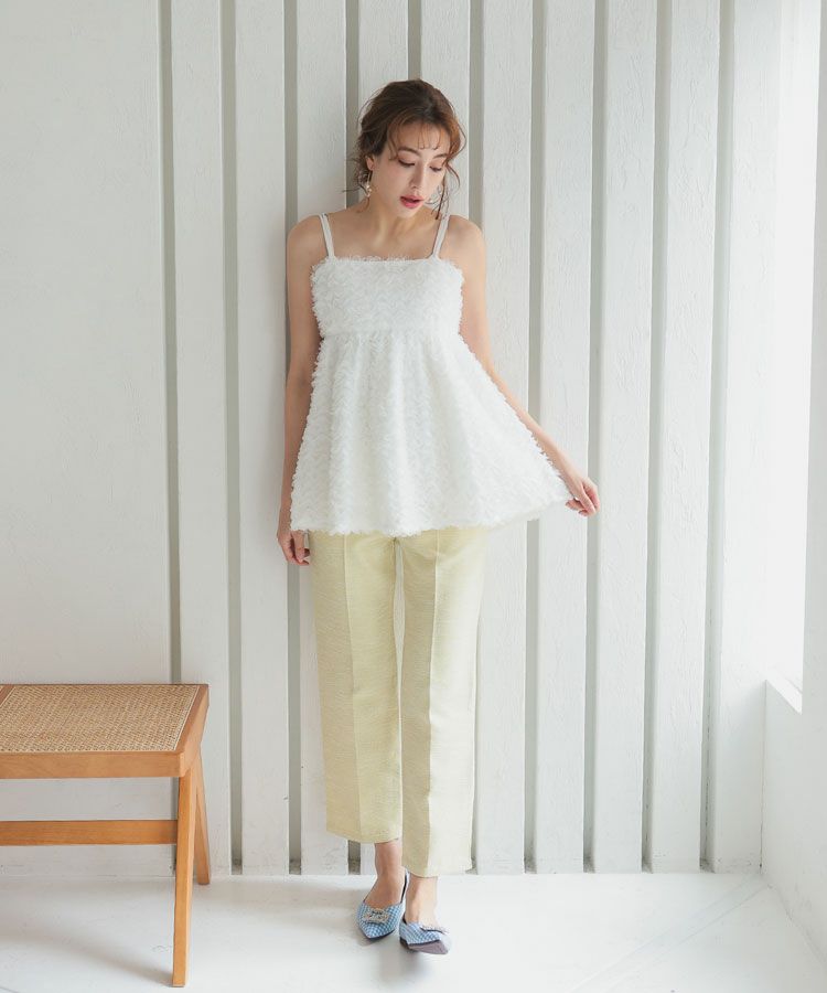 d.i.a. ドクロ キャミソール フラワーフェザーキャミ