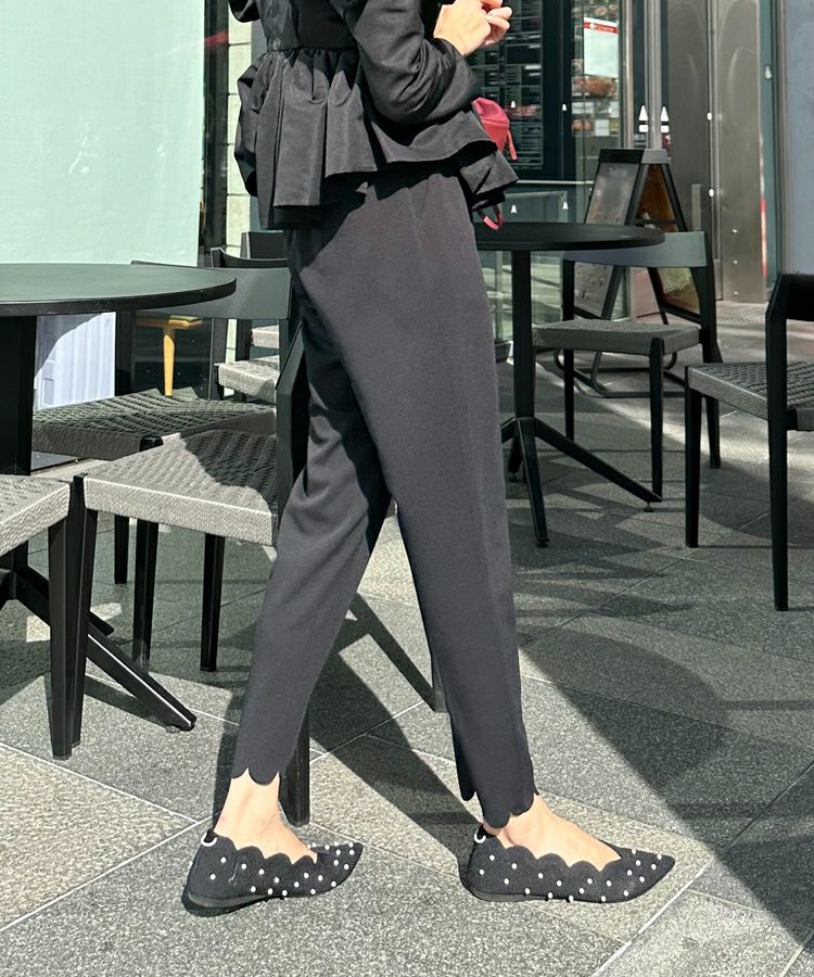 裾スカラップパンツ