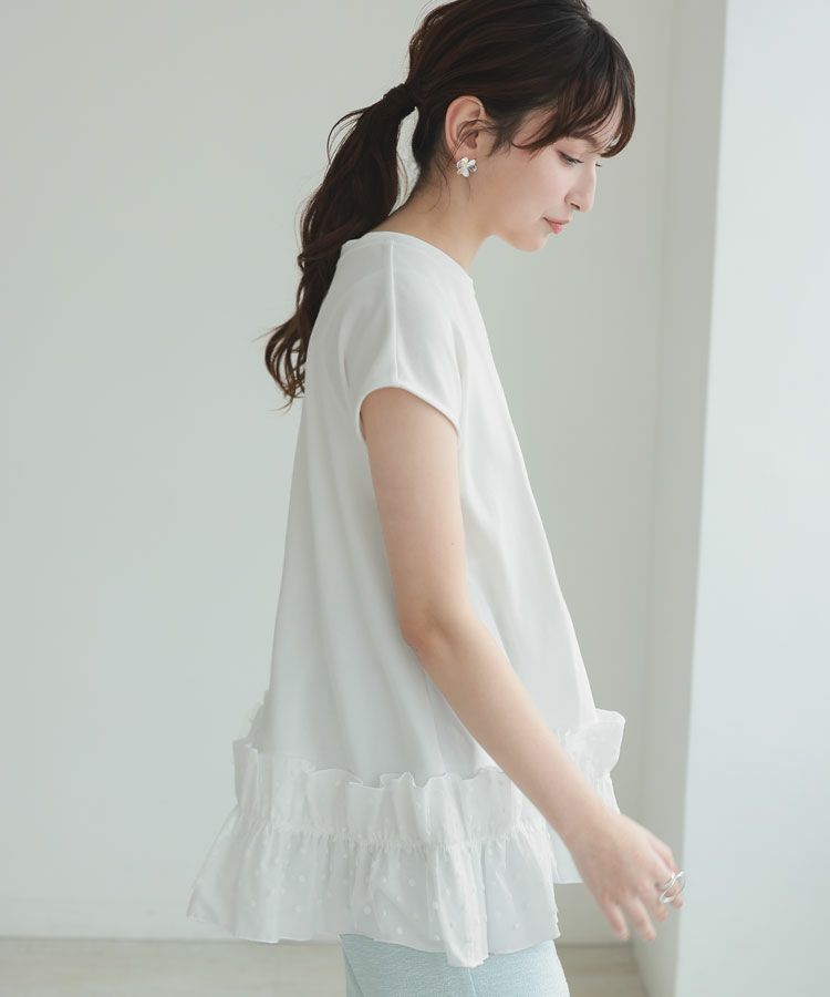熱販売 フリルヘムタンクトップ トップス