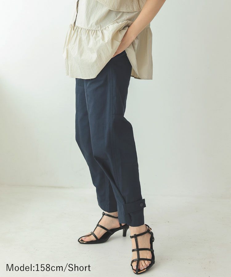 7/25迄出品　コットンリネン　裾ボタン　パンツ　サイズ２ 裾ボタン2wayパンツ