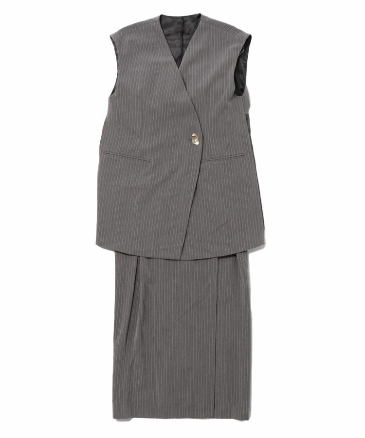 back sheer gilet setup dress