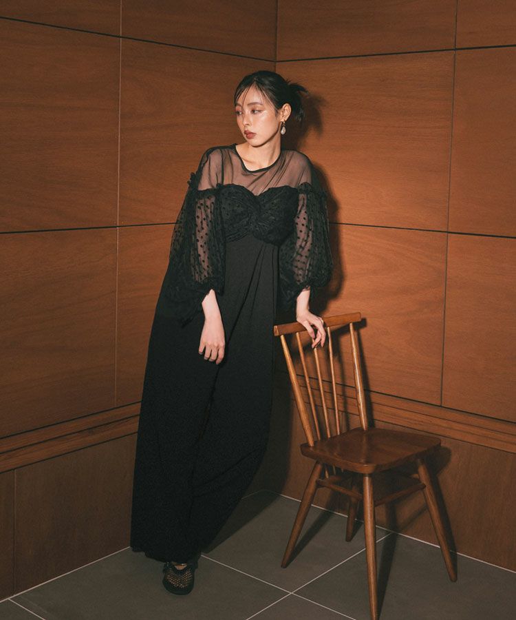 flocky dot dress