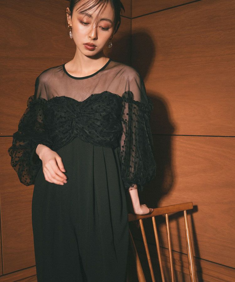 flocky dot dress