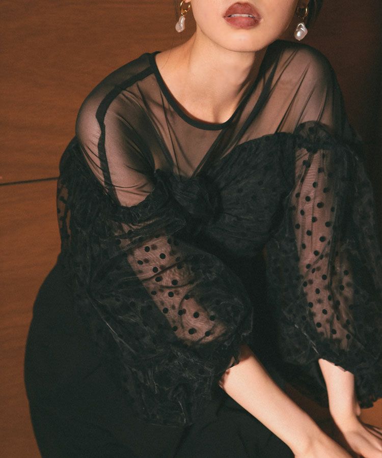 新品タグ付　Donoban flocky dot pants dress flocky dot dress