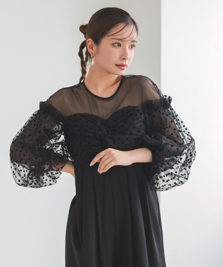 flocky dot dress