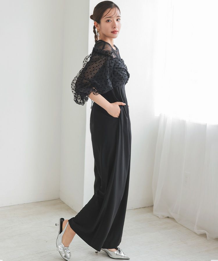 flocky dot dress