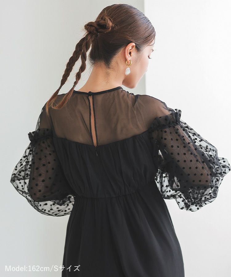 flocky dot dress