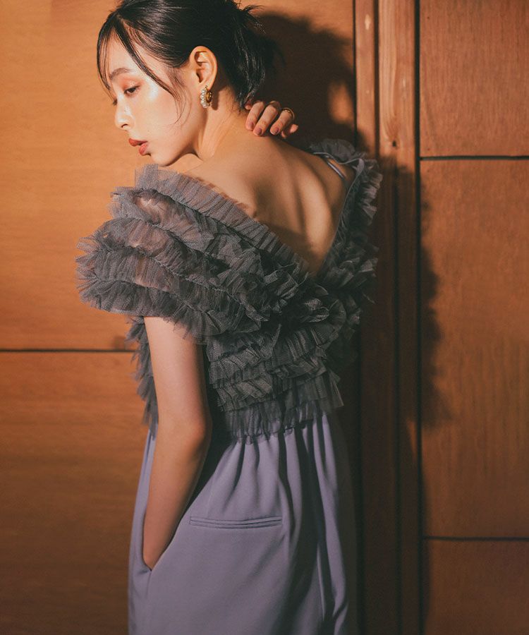 tulle vest all in one dress