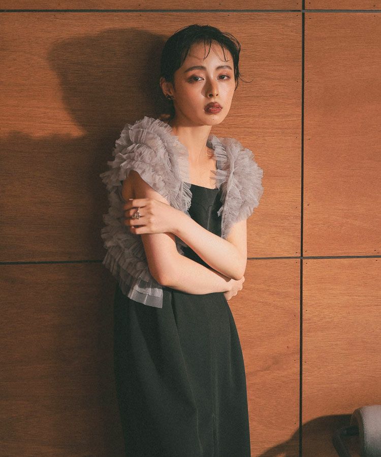 tulle vest all in one dress