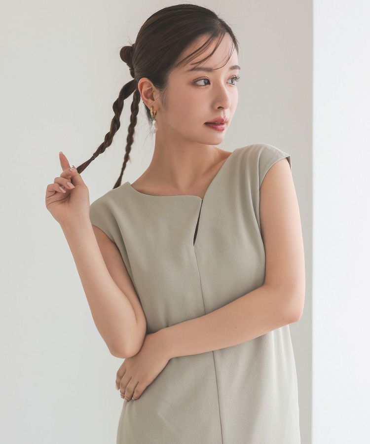 glossy multi ruffle dress