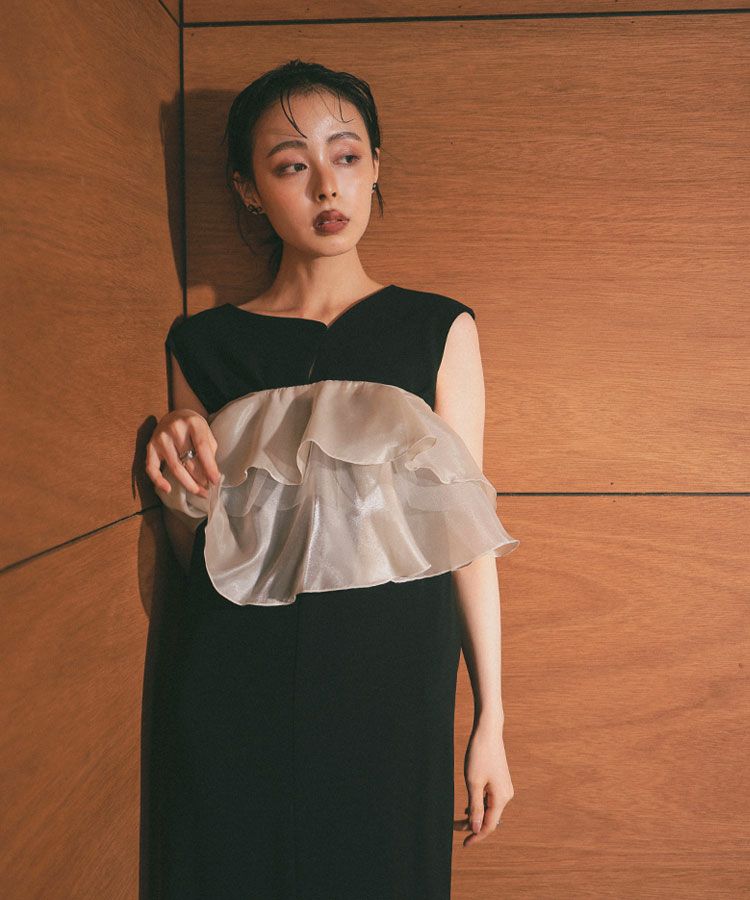 ANDRESD glossy multi ruffle dress グロッシー glossy multi ruffle dress | ANDRESD