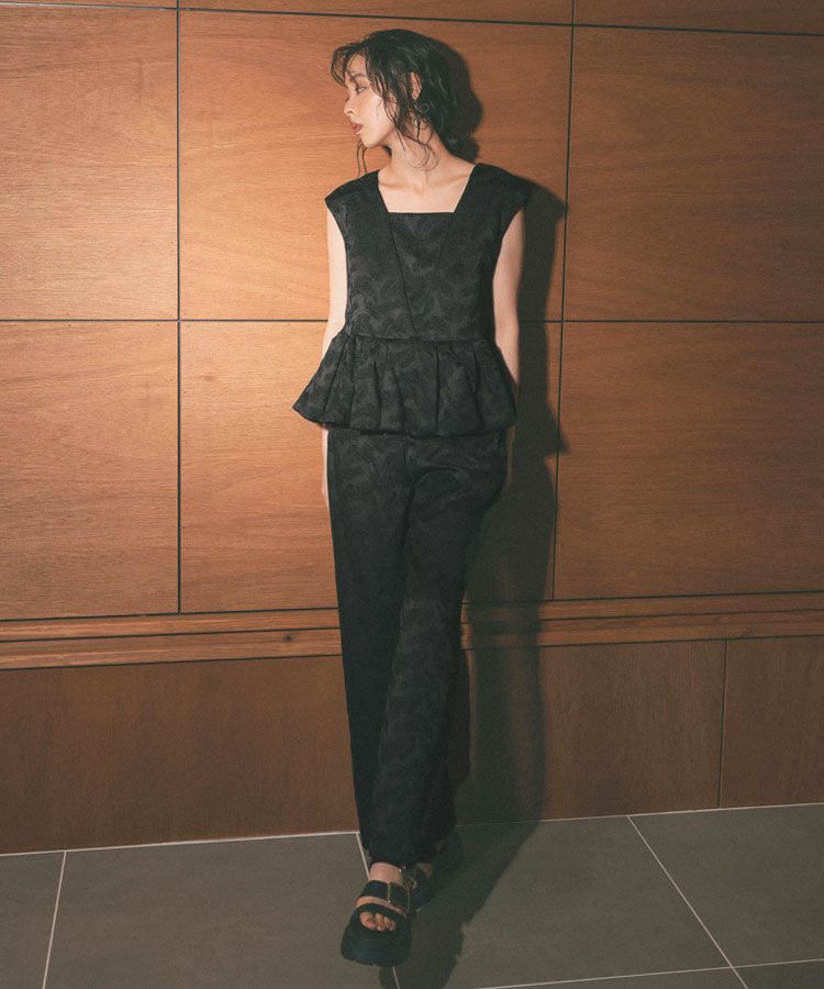 peplum setup dress