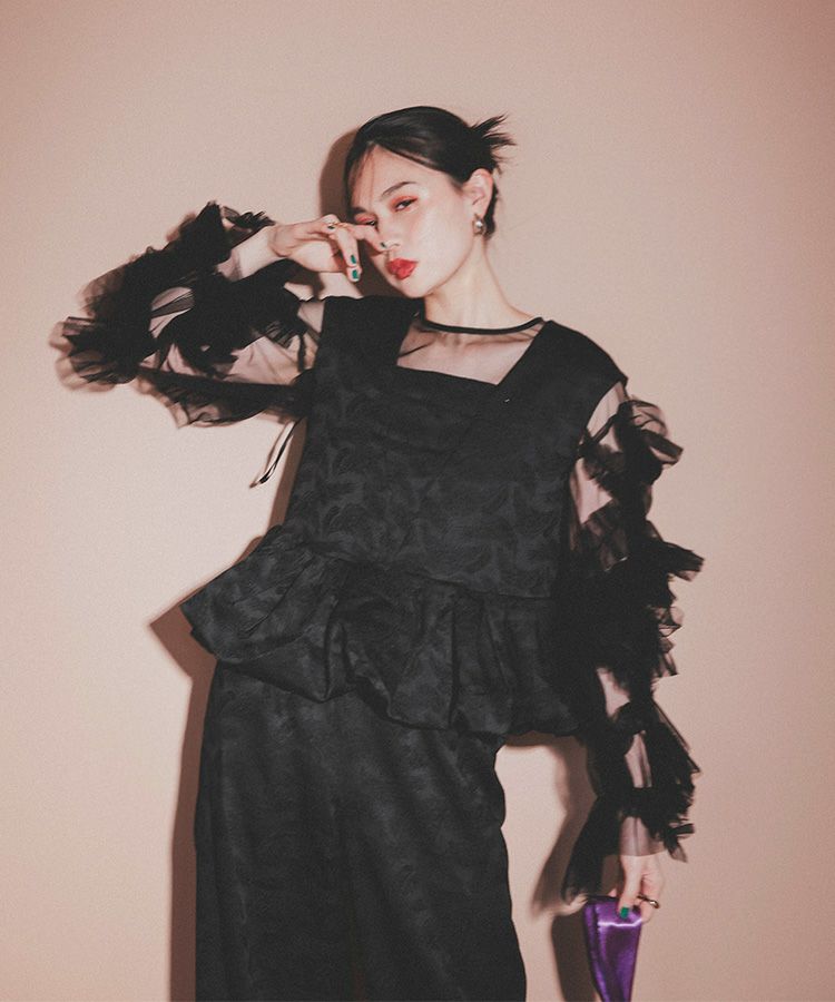 peplum setup dress