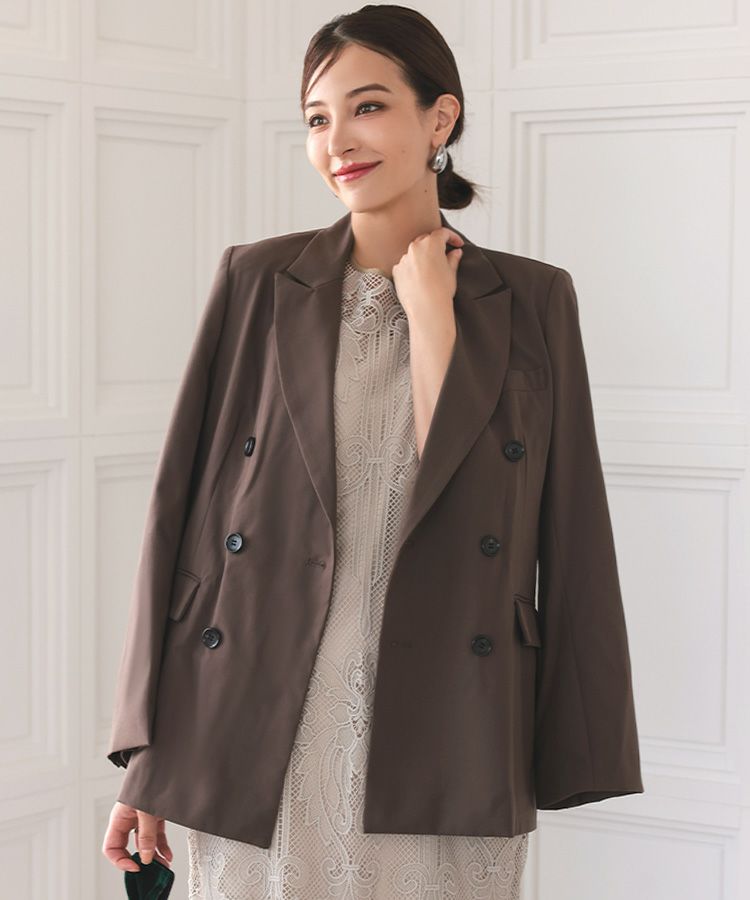 ANDRESD peaked lapel jacket ベージュ M peaked lapel jacket | ANDRESD
