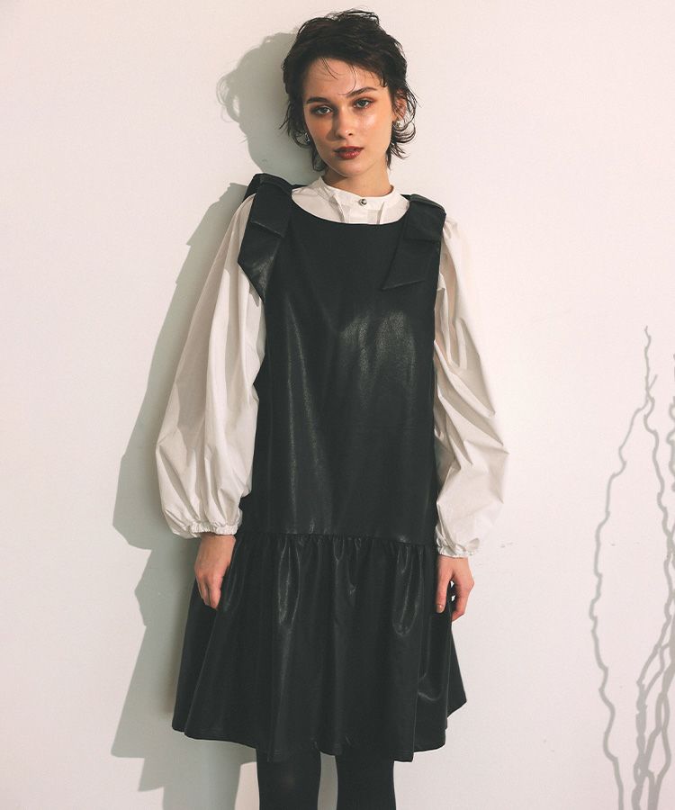60s 70s レザーワンピース コート