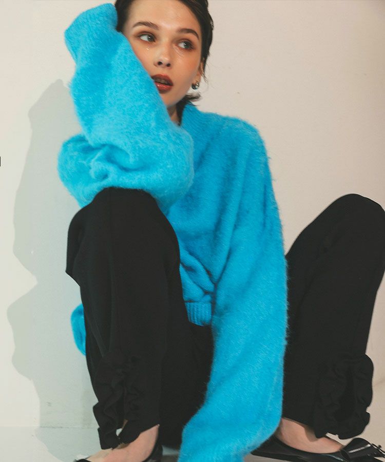 カラーウールニット