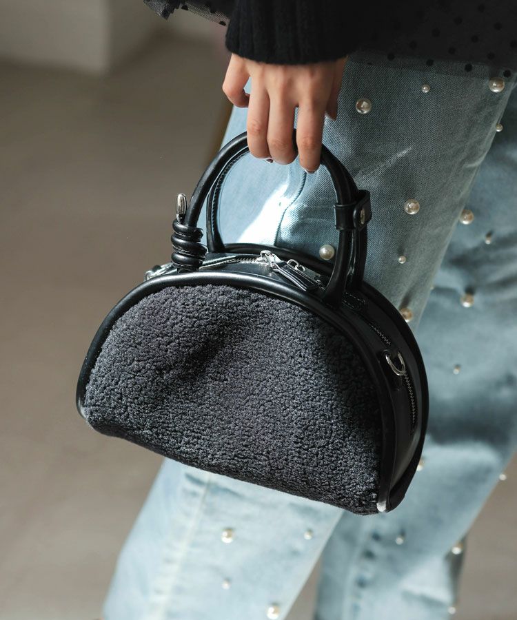 2wayボアラウンドボストンBAG[C]