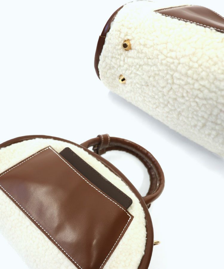 大　ボストンバッグ　ジャムラボ　ユキエモン　2way ラウンドバッグ 2wayボアラウンドボストンBAG[C]
