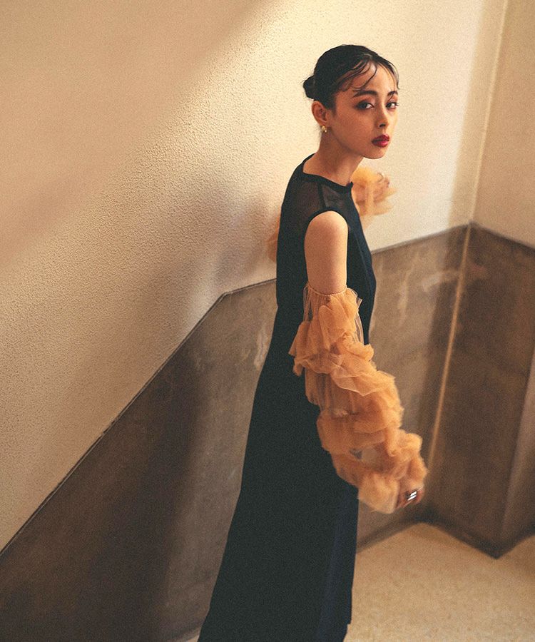 新品タグ付　210nouve detached sleeve dress detached sleeve dress