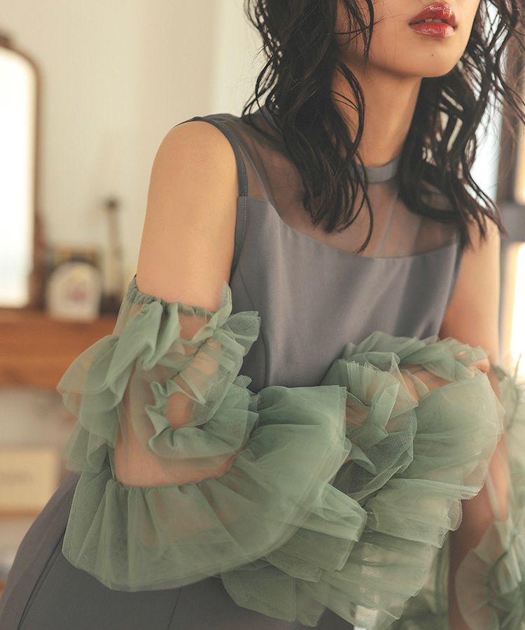detached sleeve dress