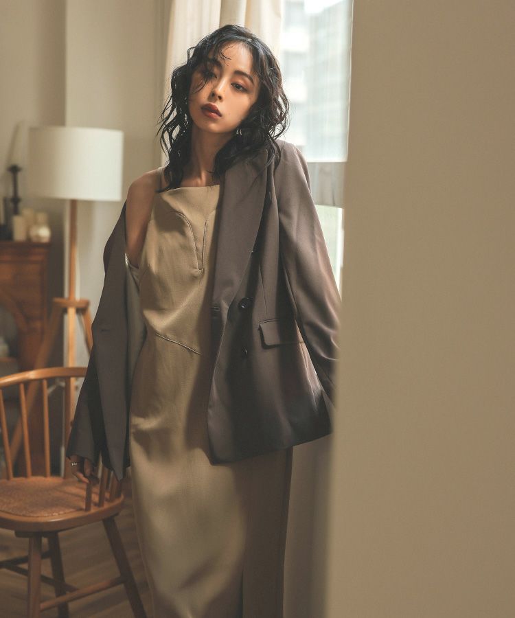 ワンピース cutting curve dress ANDRESD cutting curve dress カッティングカーブドレス（ドレス
