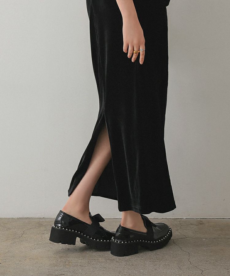 drape velour dress
