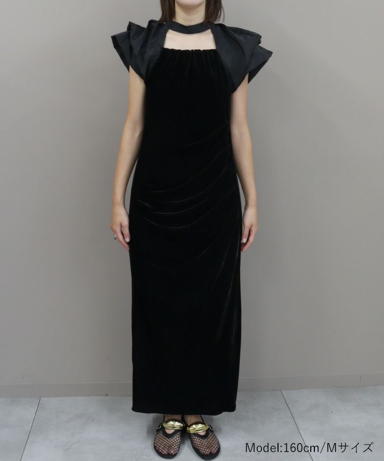 drape velour dress