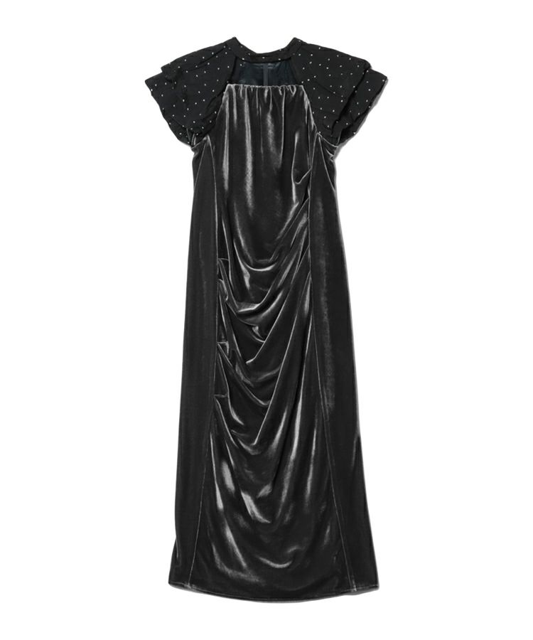 drape velour dress