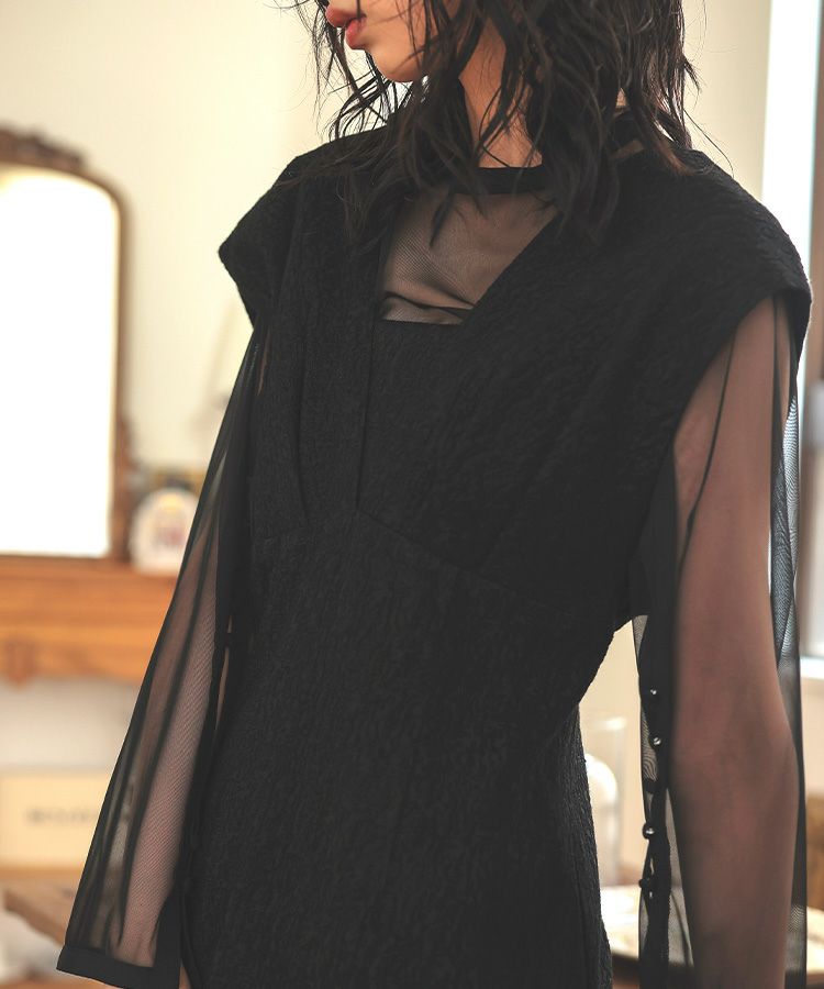 andresd Vline jacquard dress BLACK Mサイズ 楽天市場】【公式】 ANDRESD アンドレスド 【 V line jacquard