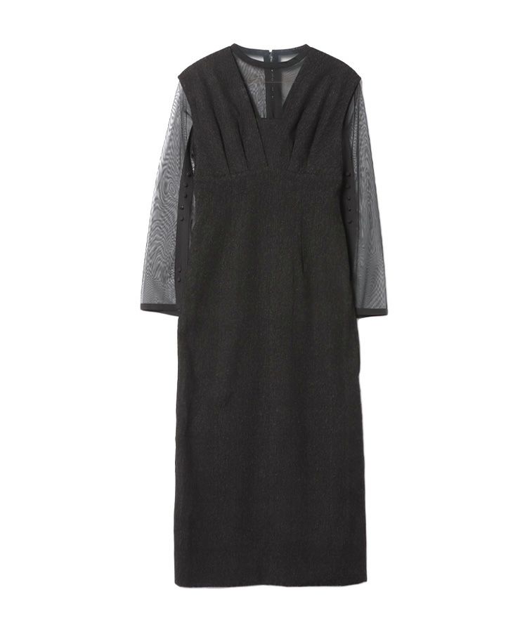 V line jacquard dress