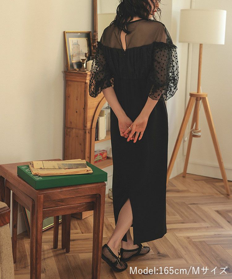 ［ミ］ANDRESD 【 flocky dot one piece 】 flocky dot one piece | ANDRESD