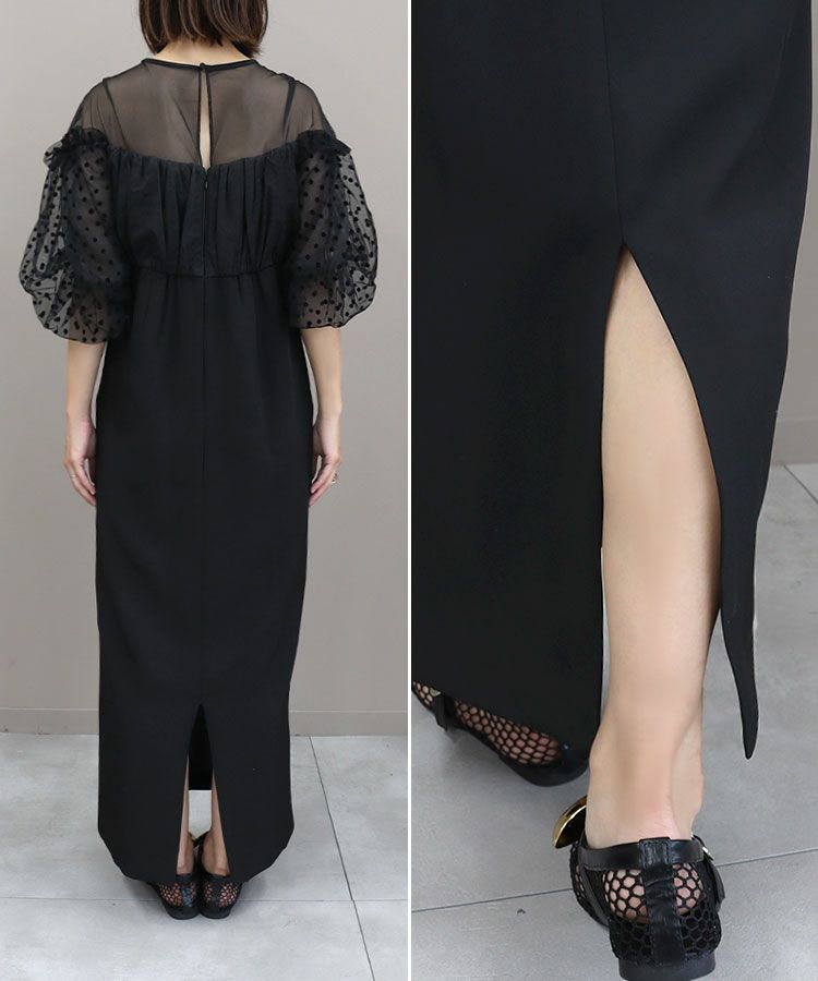 flocky dot one piece 