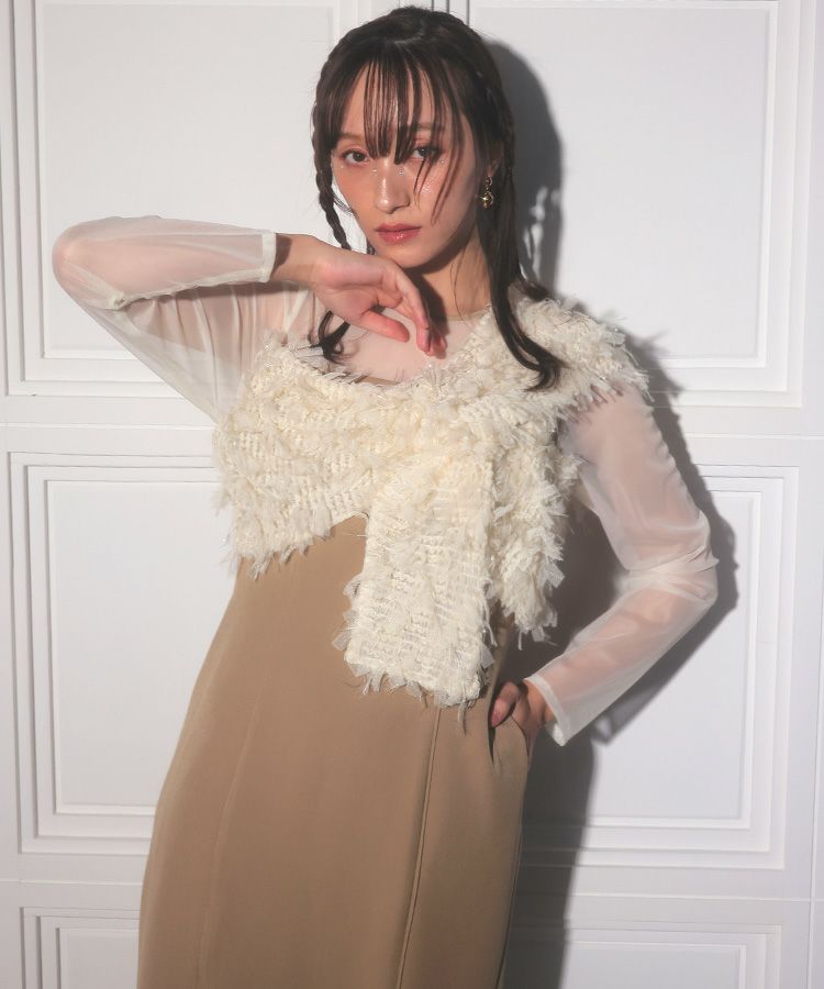 最終値下げ！andresd アンドレスド フリンジグリッターノットドレス fringe glitter knot dress | ANDRESD