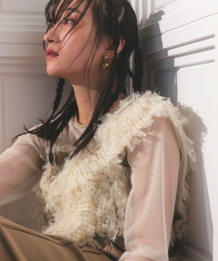 fringe glitter knot dress