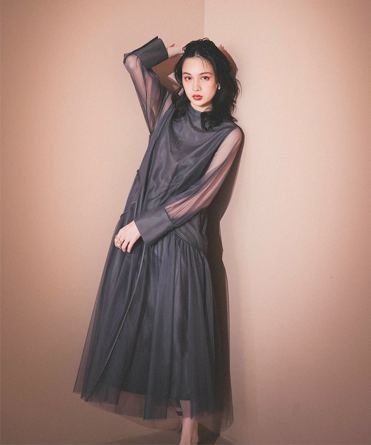 piping tulle dress