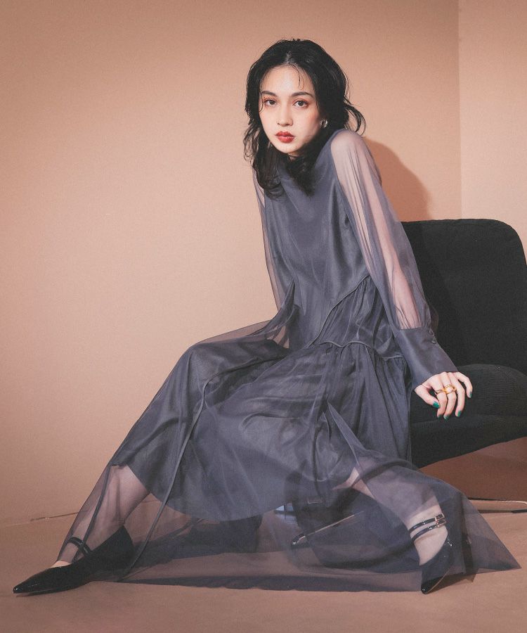 piping tulle dress 