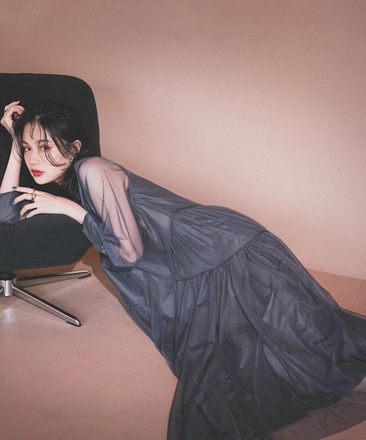 piping tulle dress