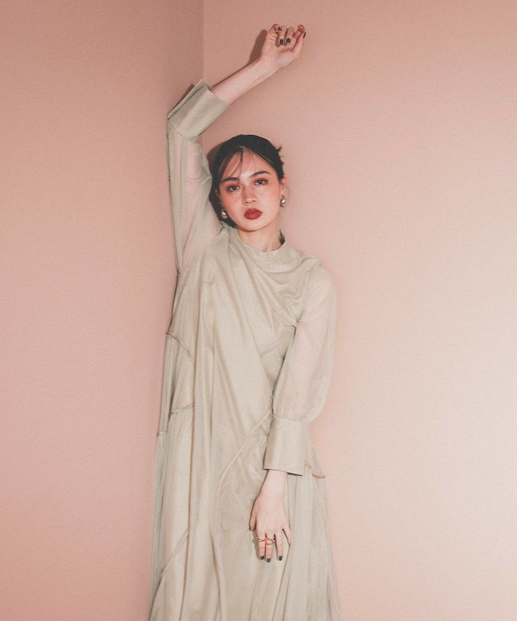 【ANDRESD】piping tulle dress Aラインドレス DONOBAN ドレス 「ANDRESD」piping tulle dress Aラインドレス