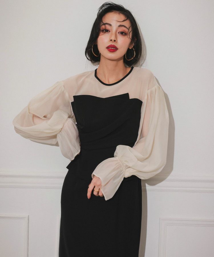 p*e様 アンドレスド★ ruffled bustier pants dress ruffled bustier pants dress | ANDRESD