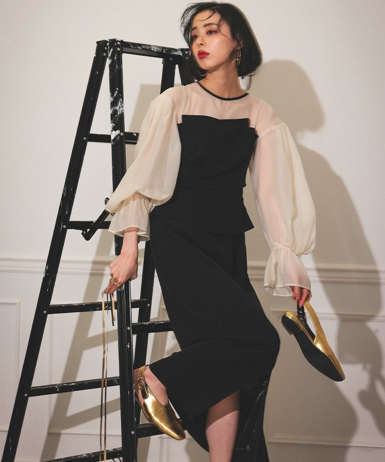 draped bustier dress