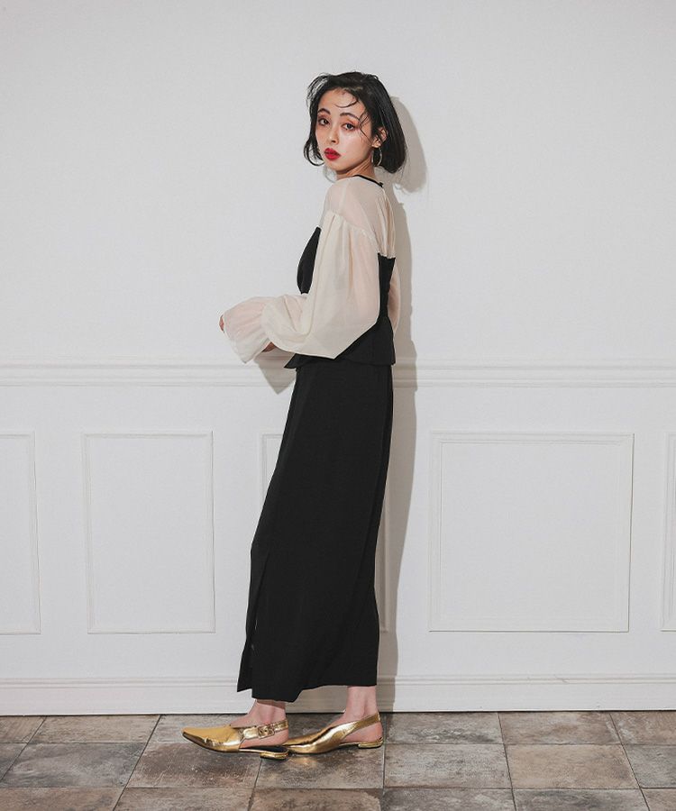 draped bustier dress[8FS]