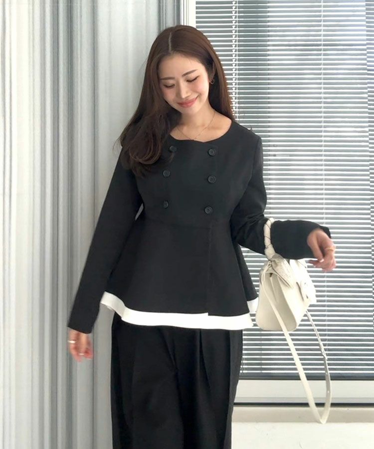 専用　ROPÉ ペプラムトップス2毎日　白黒 665ef33a32241_3.jpg