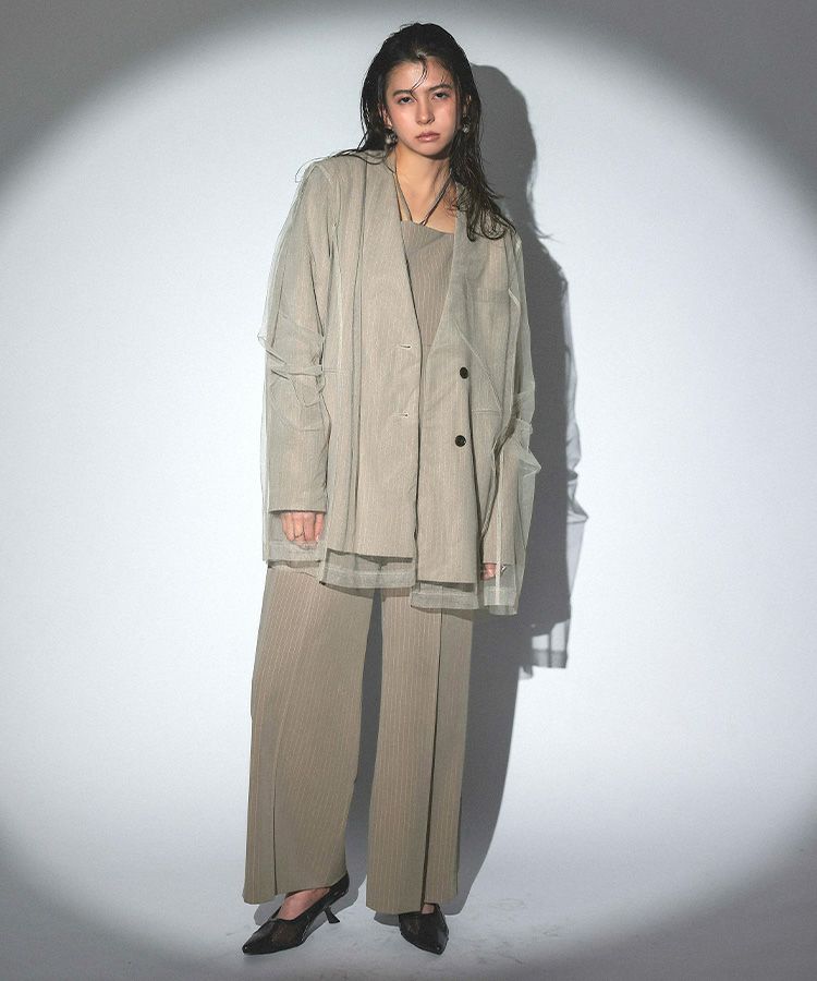 トップス Currentage Colorless Tulle Jacket トップス Currentage Colorless Tulle Jacket Currentage Colorless