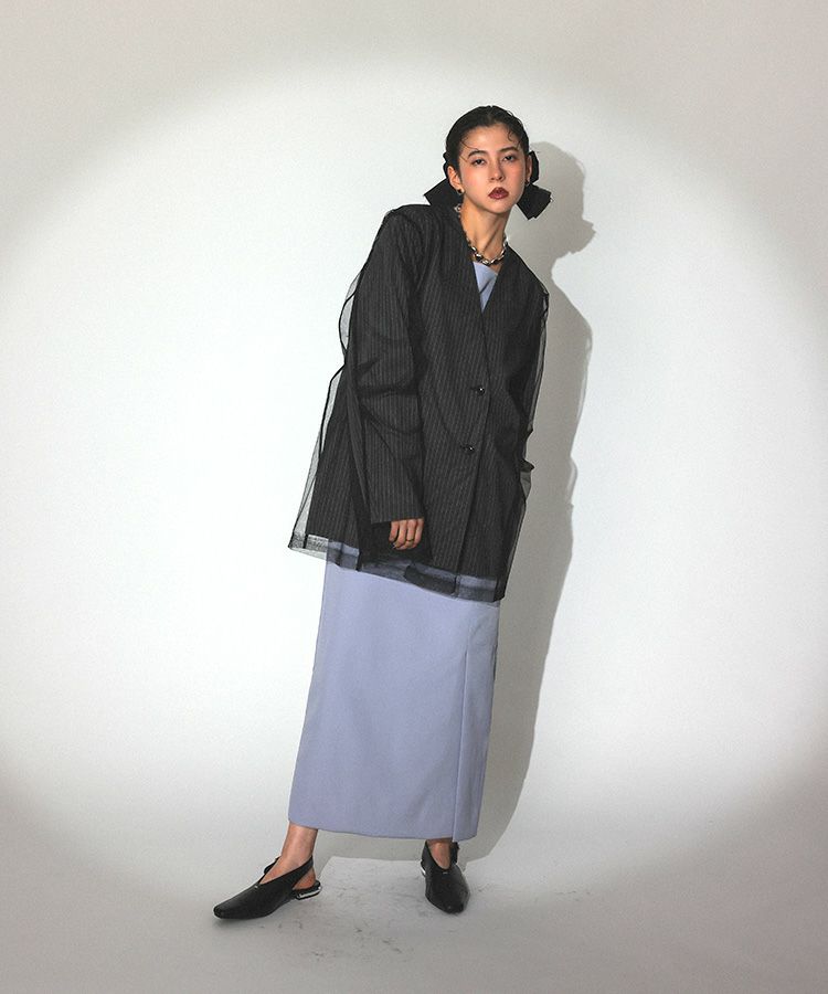 stripe layered tulle jacket[8FS]