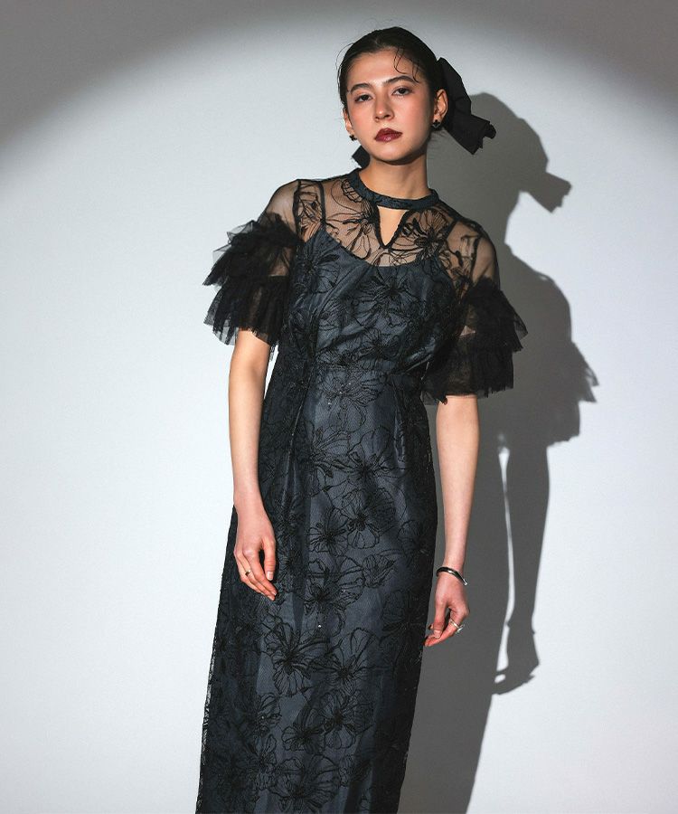 【美品】Andresd drape velour dressドレープベロアドレス drape velour dress / ドレープベロアドレス（ドレス）｜ANDRESD