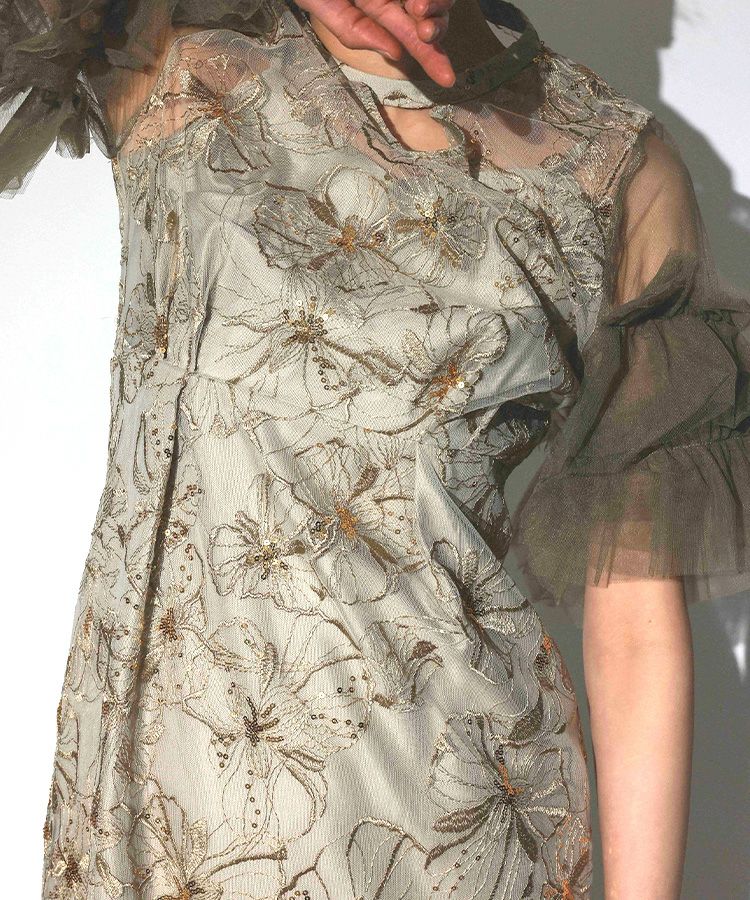 スーツ・フォーマル・ドレス key neck embroidery dress ANDRESD 楽天市場】【公式】 ANDRESD アンドレスド 【 key neck