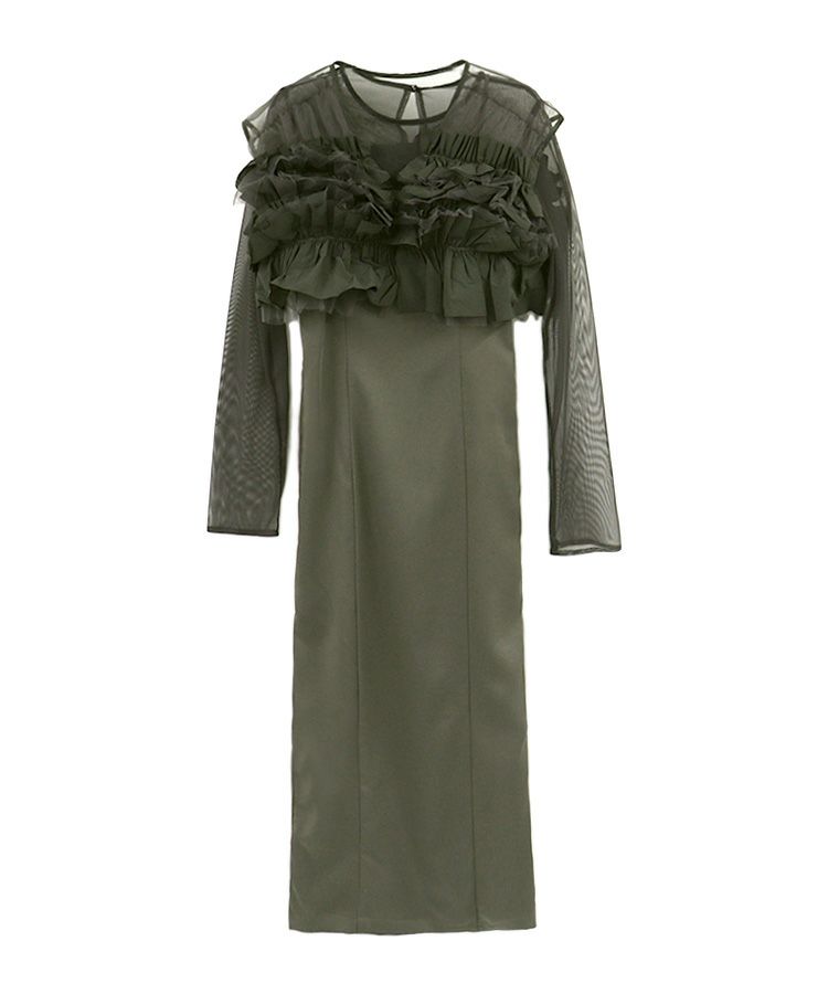 美品 ANDRESD taffeta tulle vest set dress taffeta tulle vest set dress | ANDRESD