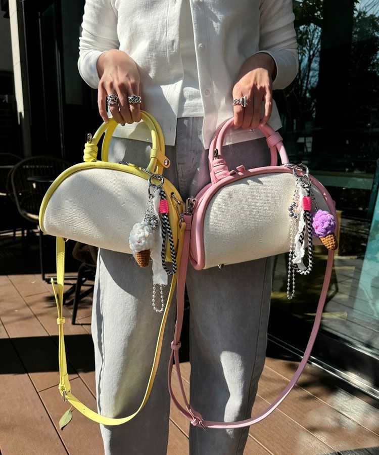 2wayキャンバスラウンドボストンBAG[C]